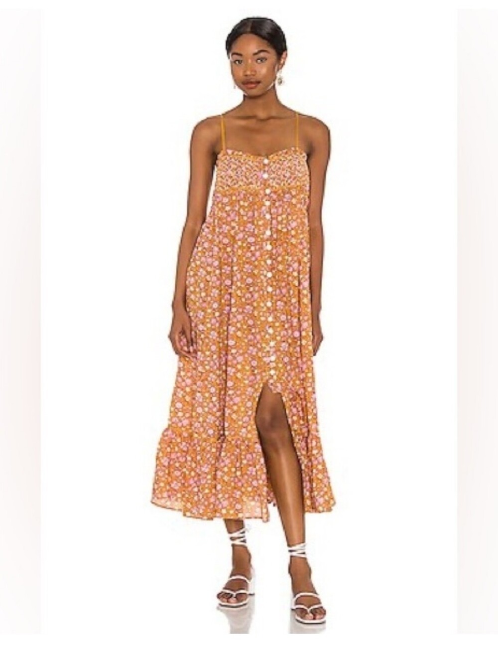 Free People Molly Jo Floral Midi Dress